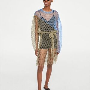 Zara Midi Net Dress Size Small NWT